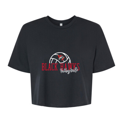 Ladies Crop Tee Volleyball Silhouette Thumbnail